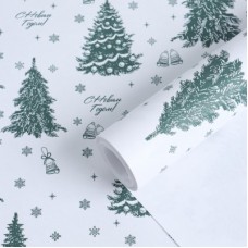 Бумага упаковочная крафтовая "Ёлки", 72 см